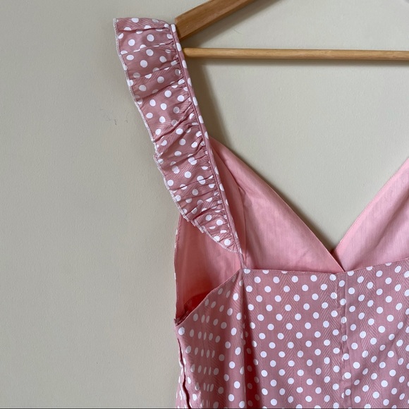 English Factory, PINK POLKA DOT MIDI DRESS, Large - Picture 4 of 15